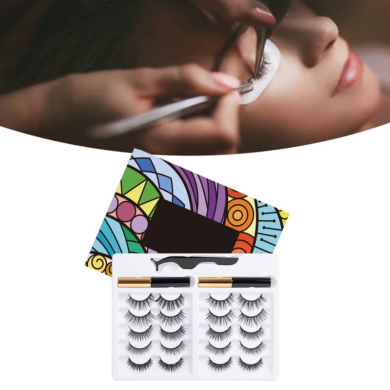 10 Pairs Magnetic Lashes Set Durable Reusable Chemical Fiber Attractive