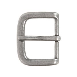 1 1/8" (30 mm) Nickel Free Single Prong Square Belt Buckle, Antique Silver