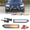GTINTHEBOX Clear Front Bumper Switchback LED Paking Signal Lights For