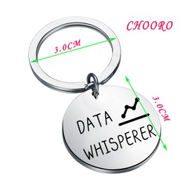 CHOORO Data Analyst Gift Data Science Data Engineer Jewelry Data Scientist Analytics Data Whisperer Keychain