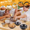 Bibabala 12pcs 5inch Desserts Black Tarts For Baking Round Tin,