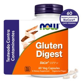 Gluten digest enzimas digestivas Biocore procesamiento de protenas en cereales gluten free 60 caps veganas                                            