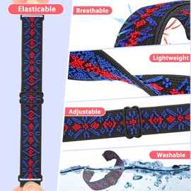 Huamanlou Nylon Watch Band, 16 mm, 18 mm, 20 mm, 22 mm, Elastic, Quick Release, Adjustable