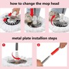 Spin Mop and Bucket with Wringer Set,for Floor Cleaning,with Floor