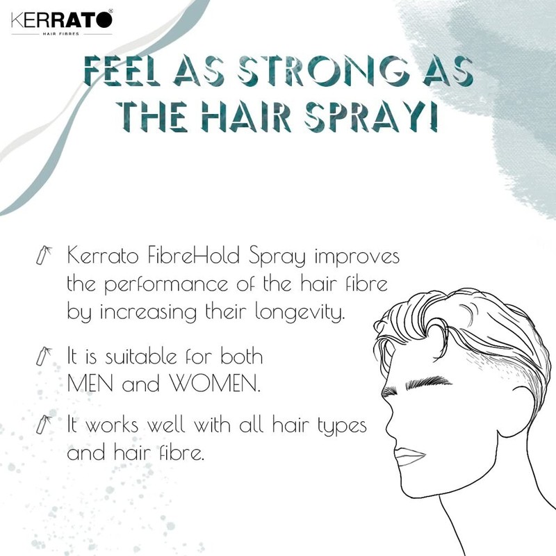 KERRATO HAIR FIBRES Unisex Water Resistant Locking Spray Suitable 100ml,