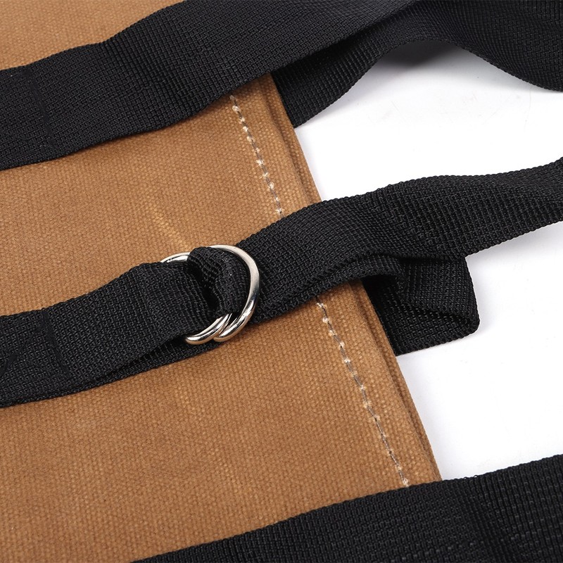 Waxed Canvas Waterproof Large Portable Firewood Holder Bag Log Carrier