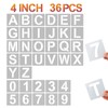 4 Inch Letter Stencils and Numbers, 36 Pcs Alphabet Art