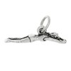 LGU Sterling Silver Oxidized Tiny 3D Female Diver Swimmer Charm