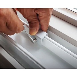 Window Security Lock Fixture W-9 1-Hole Type, White (with Heart Wrench) 10ea