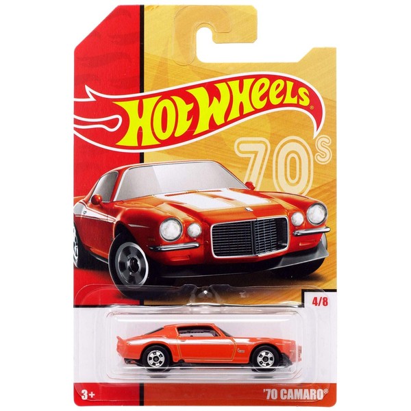 Hot Wheels Throwback Series 70s #4/8 '70 Camaro, Orange