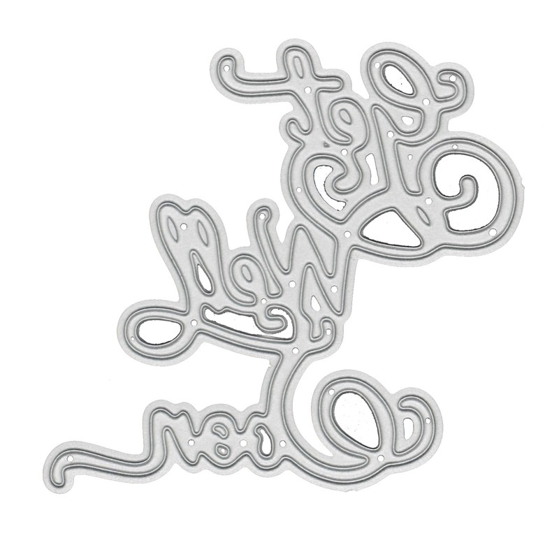 A Get Well Soon Sentiments Metal Cutting Die, Cutter Stencil,