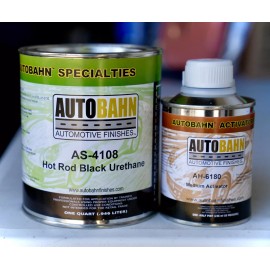 AutoBahn CPS Hot Rod Black Urethane Paint Quart 4:1:1 Hardener!