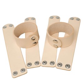 1.5 Inch Leather Bracelets Blank 6 Pack - Stamping, Tooling, Engraving Ready - Leathercraft projects -Made in USA (7" snap to snap)