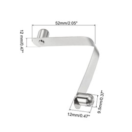 PATIKIL 12x9.5mm Kayak Paddle Snaps, 8 Pack Pole Push Button Spring Clips Steel Solid Button Locking Tube Double Pins for Camping Awning Tent Pole