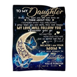 BUUGVIIL Daughter Gifts to My Daughter Blanket from Mom Birthday Gift for My Daughter Throw 60 * 80 in