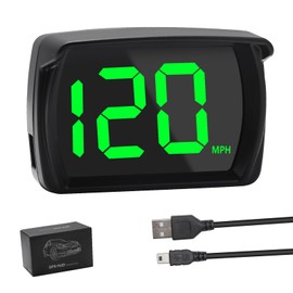 Digital GPS Speedometer Car mph HUD, Heads up display Car Speedometer, Real-Time Speedometer Car, USB Plug & Play, Suitable for Truck, SUV, Motorcycle, LED Large Font - Clear & Accurate (M)