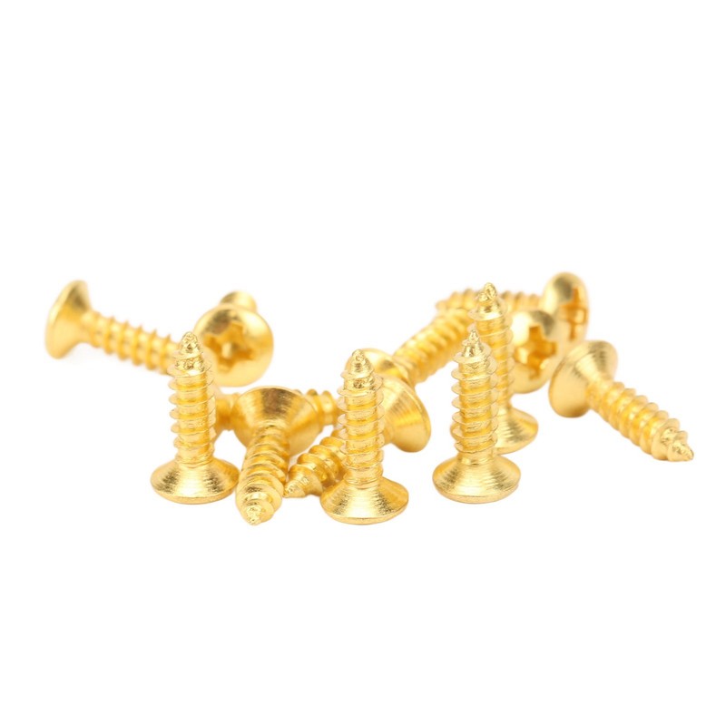 100PCS Guitar Pickguard Screws Metal Guard Plate Mounting Screw Electric