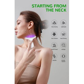 7-Color LED Facial & Neck Massager – Heated Vibration Face Lift Device with Microcurrent for Skin Tightening & Brightening