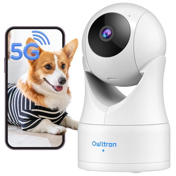 Owltron 5MP Indoor Security Camera, 5G/2.4G WiFi Home Security Camera, Pet Camera for Baby Monitor with AI Motion Detection & 2-Way Audio, Night Vision, Support Alexa