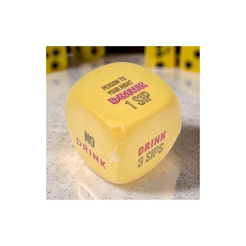 Doniya Fitness Drinking Game Cube Dice, Novelty Party Game, Fun