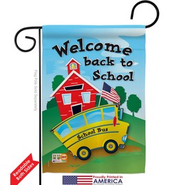 Breeze Decor G165090 School Bus Special Occasion School & Education Decorative Vertical Garden Flag, 13" x 18.5", Multicolor