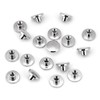 20 unids Durable Latón Roscado Cabeza Plana Tuerca Clavos Remaches
