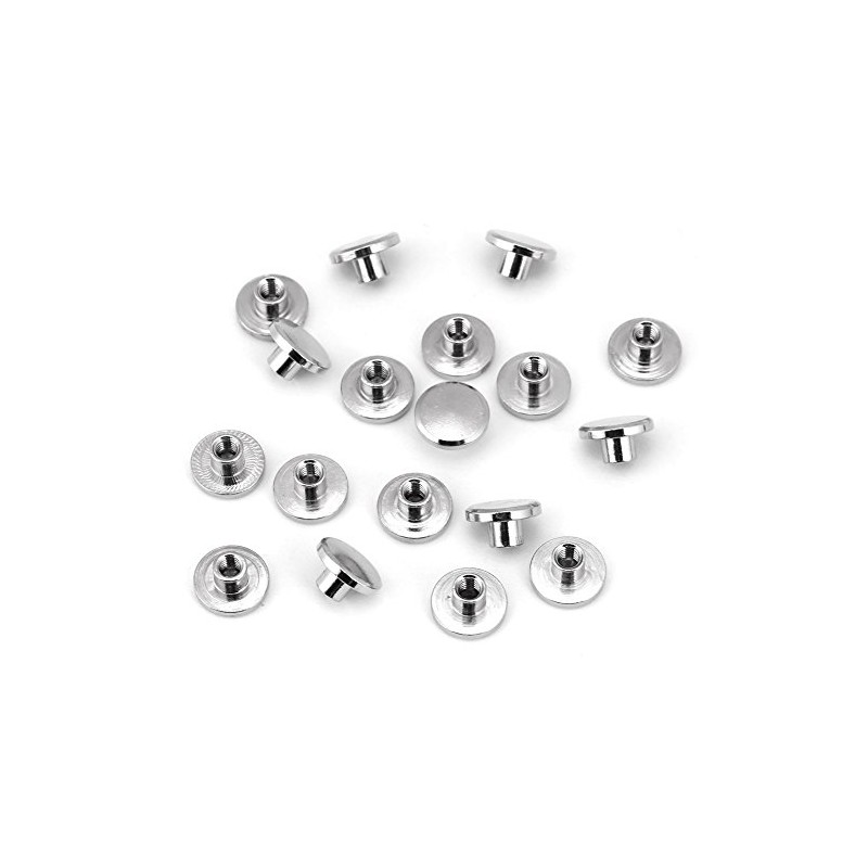 20 unids Durable Latón Roscado Cabeza Plana Tuerca Clavos Remaches