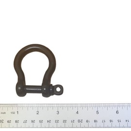 US Stainless Black Stainless Steel 316 Forged Bow Shackle 3/8" (10mm) Marine Grade