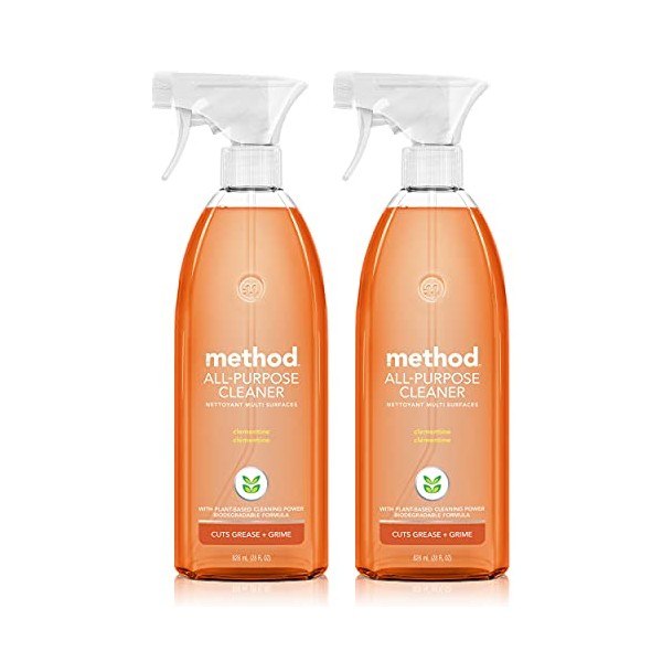 Method Method All-Purpose Cleaner Spray, Clementine, Plant-Based and Biodegradable Formula