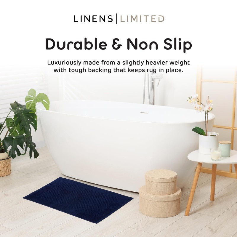 Linens Limited - Non Slip Bath Mat, Bathroom Accessory for