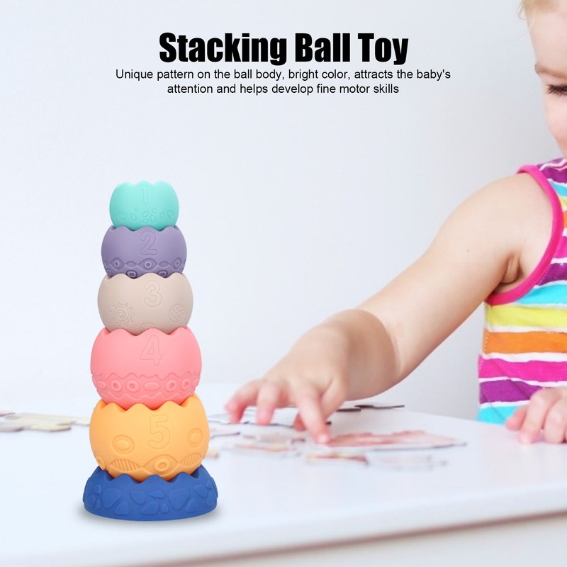 Stacking Ball Toy Portable Cute Elegant Baby Stacking Building Blocks