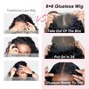 24 Inch 9x6 Glueless Wigs Human Hair Pre Plucked Pre