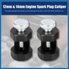 A ABSOPRO 2pcs Matte Black 12mm 14mm Threaded Engine Spark