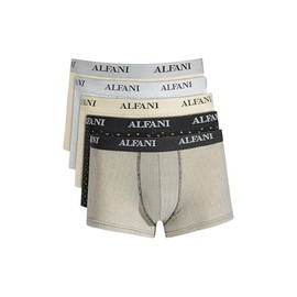 Alfani Men's 5-Pk. Solid Trunks Black/Tan XL