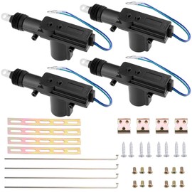 LKRXW 4Pcs 12V Door Lock Actuator Kit Heavy Duty High Power Door Locking Actuator Universal Electric Door Lockout Actuator Automotive Replacement Locking Entry System Tool 2 Wire