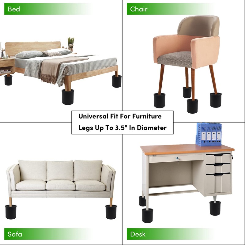DEDU Bed Risers 4 Inch Heavy Duty 9 Pack, Furniture