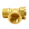 Joywayus 3/4 GHT Threaded Brass Pipe Fitting Tee T 3-way