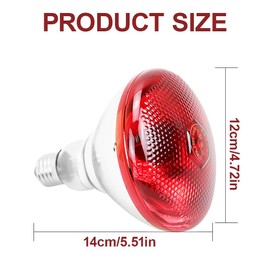 SKIKHN Infrarotlampe Wärmelampe E27, Wärmelampe Birne 275 Watt, Wärmende Rotlicht Lampe, Wärmelampe Therapielampe, für Menschen der Meisten Altersgruppen, Jugendliche, Erwachsene, Ältere Menschen