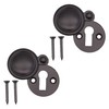 Victorian Keyhole Covered Escutcheon for Front Doors 35mm Black| Pack