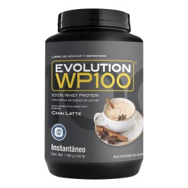 Evolution Wp100 - Bote Chai Latte De 1400 G - 0 Carbs Y 0 Grasas
