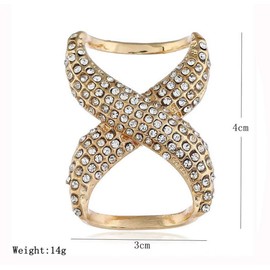 2PCS(Gold+Silver) Women Lady Girls Fashion Rhinestone Inlayed Scarf Ring Buckle Modern Simple Jewelry Silk Scarf Clasp Clips Clothing Wrap Holder Decoration Accessories for T-shirt Neckerchief Shawl