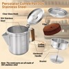 Vaolvpant No Coating 9 Cup Percolator Coffee Pot 304 Stainless