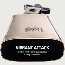 Meinl Percussion Chrome Timbales Cowbell - Sehr kleines Aufschlagidiophon - Länge 4,5 Zoll - Montierbar - Hoher Pitch - Stahl, Silber (STB45H)