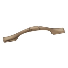 Brainerd 5" Square Foot Arch Handle Drawer Pull Brushed Bronze 3” Center-Center