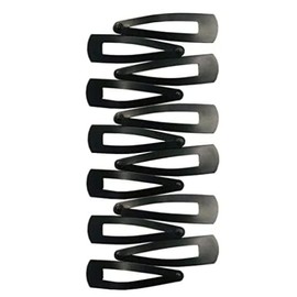 Black Hair Tic Tac Clips For Girls, 6 Pair (5cm) (Matte Black) - Tik Tak Pins for Women Premium Metal Triangular Tik Tak (SET OF 6 PAIR)