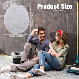 YSfuyi 10pcs 1 Gallon Paint Strainer Bags,Paint Strainers,Paint & Liquid Filter Bags White Fine Mesh Bucket Strainer with Elastic Top Opening Paint Filtering Bag (Bucket Not Included)