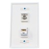 RiteAV 1 coaxial cable TV F and 1 CAT6 white