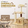 BOWHAUS 42” Wooden Cat Tree Tower for Indoor Large Cats