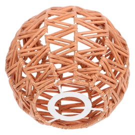 CAXUSD Woven Imitation Rattan Lamp Shade Replacement for Retro Vintage Ceiling Lantern Cover Pendant Shades for Dining and Bedroom Decor