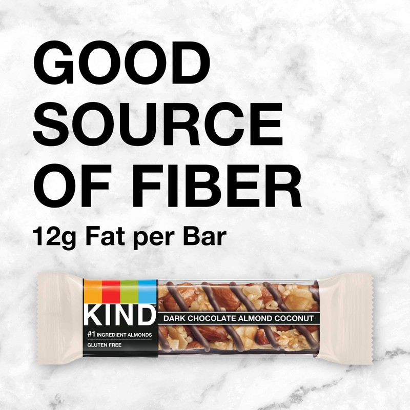 KIND Bars, Dark Chocolate Almond & Coconut, Healthy Snacks, Gluten